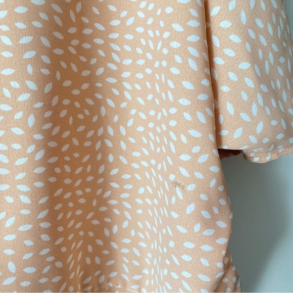 Suzy Shier Ballet Neck Split Sleeves Batwing 3/4 Sleeves Tie Front Blouse - Picture 8 of 12